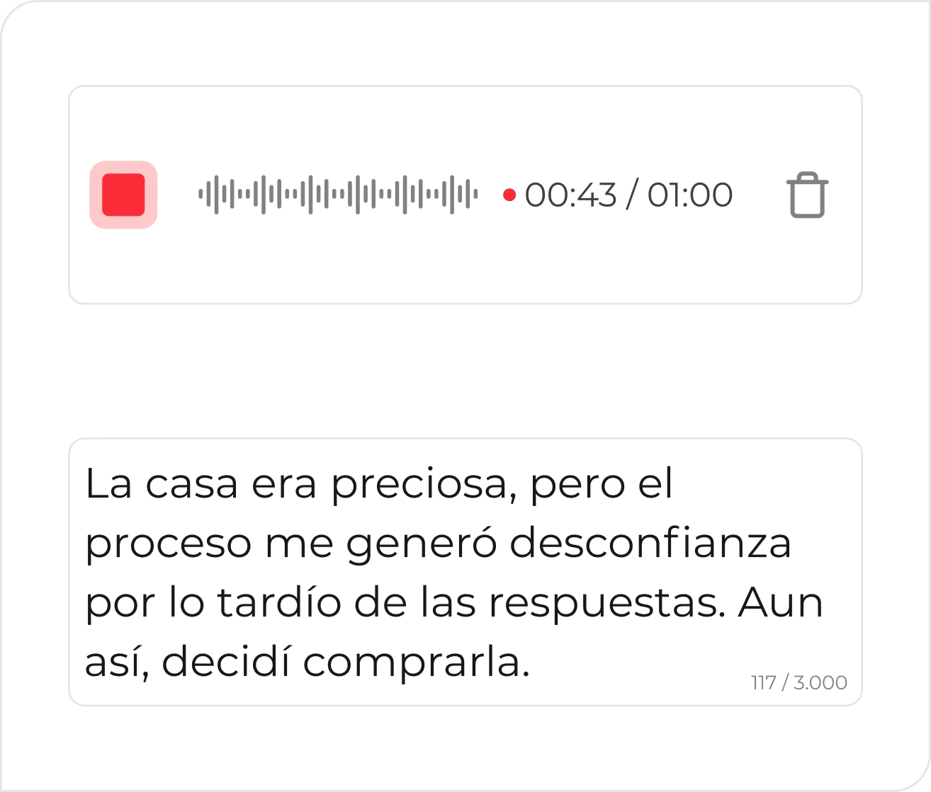 Texto y audio